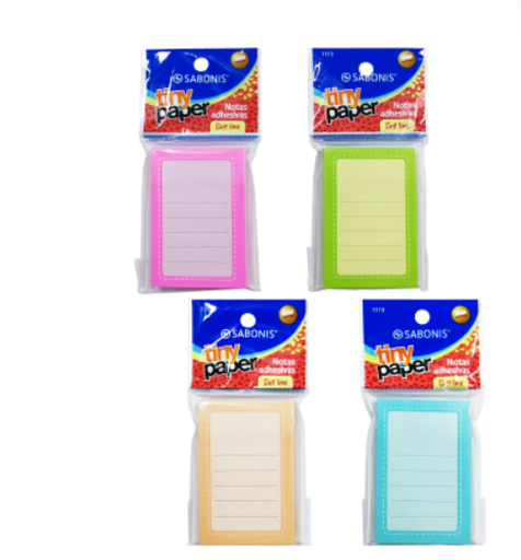 [1113] NOTAS ADH. SABONIS 1113 SOFT LINE CELESTE 50X76MM