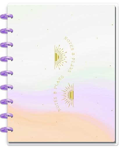 [NPC-092] CUADERNO HAPPY NOTES ATARDECER 17X23CM RAYADO PUNTEADO CON DISCOS