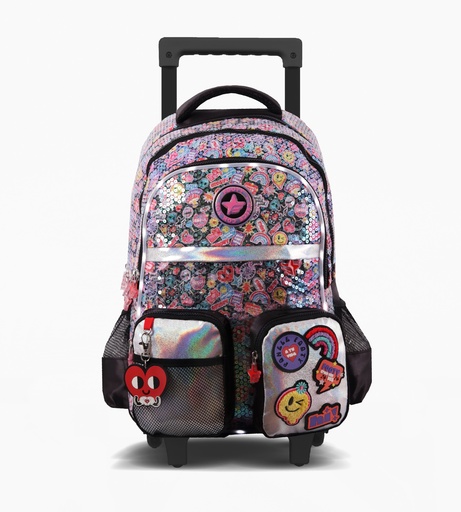 [F6281] MOCHILA FOOTY CON CARRO 18'' MAGIC PATCH CON LUZ