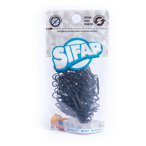 [23003300] CLIPS SIFAP FORRADOS Nº3 X100 BLISTER BLANCO Y NEGRO