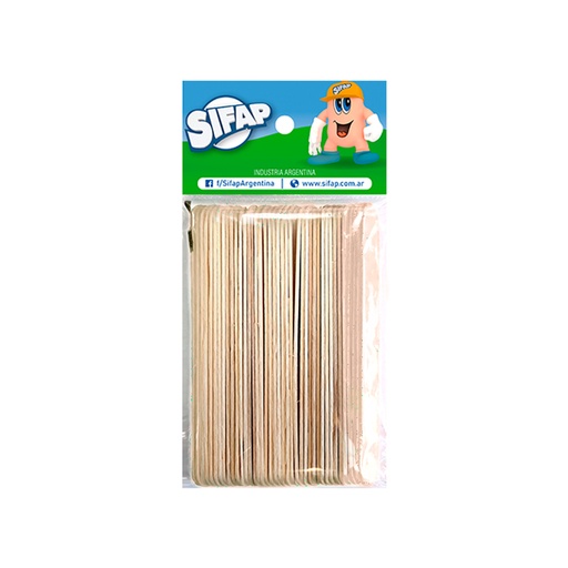 [9999500100] PALITOS DE HELADO SIFAP X50 NATURAL
