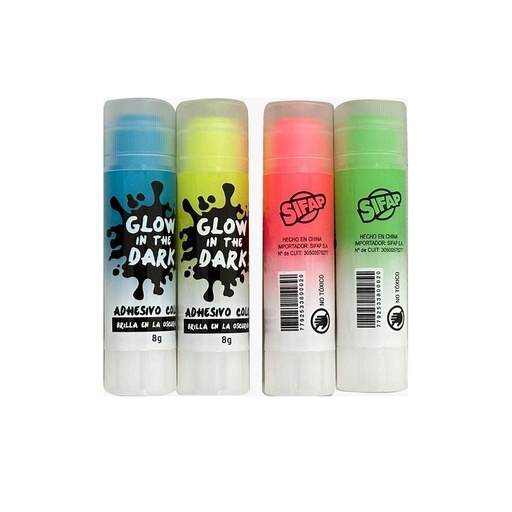 [2002] PEGAMENTO SIFAP EN BARRA COLOR BRILLO EN LA OSCURIDAD 8G X1