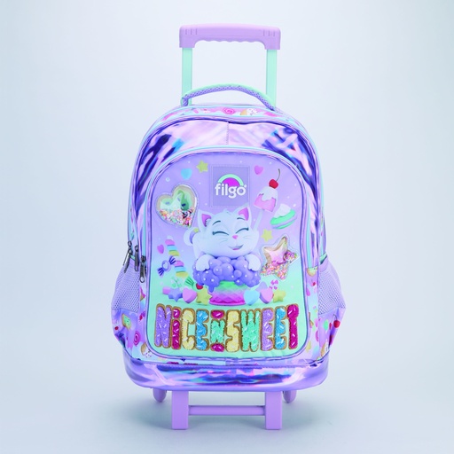 [MO25-T3D-308] MOCHILA FILGO CON CARRO 18'' 3D GATITO