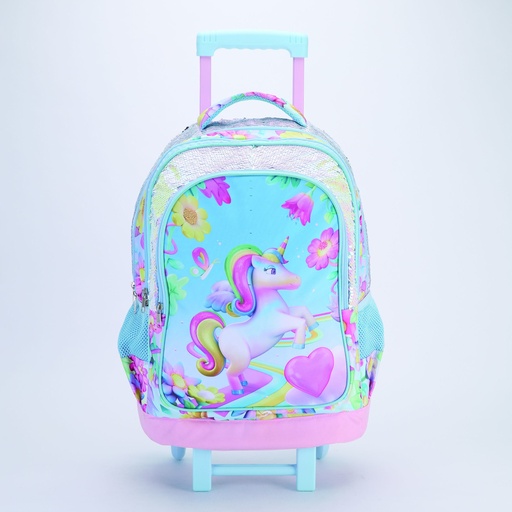 [MO25-T3D-010] MOCHILA FILGO CON CARRO 18'' 3D UNICORNIO