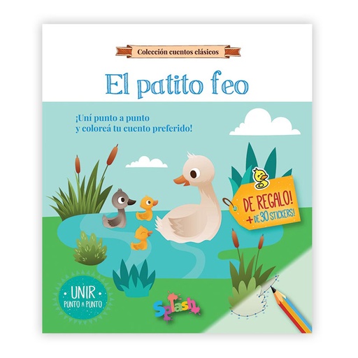 [8006] LIBRO SPLASH COLECCION CUENTOS CLASICOS PUNTO A PUNTO EL PATITO FEO
