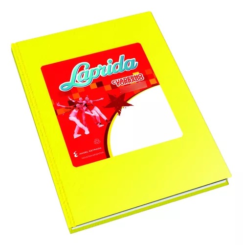 [613028] CUADERNO LAPRIDA ARAÑA TAPA DURA 98H AMARILLO RAYADO