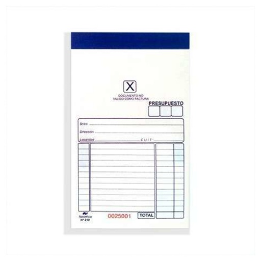 [210D] TALONARIO TALOFFICE DUPLICADO CHICO ECO LIQUIDACION