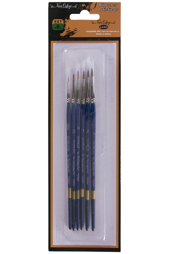 [1010RLTX3] PINCEL LAMA LINER TRIANGULAR SINTETICO X6