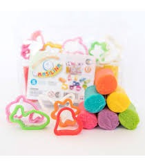 [28] MASA MASILINA X5 COLORES+ACCESORIOS MOLDES