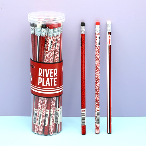 [WE4078] LAPIZ WERO CON GOMA TUBO X30 RIVER PLATE