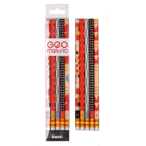 [WE4082] LAPIZ WERO CON GOMA GEOMEMETRIC X5