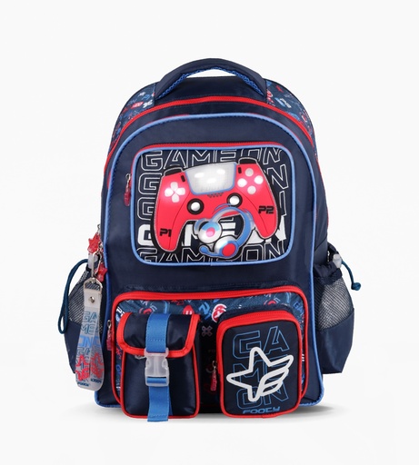 [F5393] MOCHILA FOOTY ESPALDA 18" CON LUZ LED GAME ON