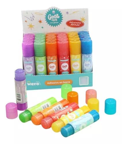 [WE4109] PEGAMENTO WERO EN BARRA CON GLITTER X1