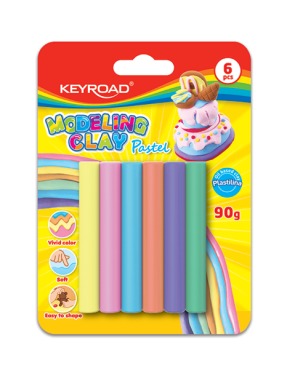 [KR972235] PLASTILINA KEYROAD X6 SURTIDO PASTEL
