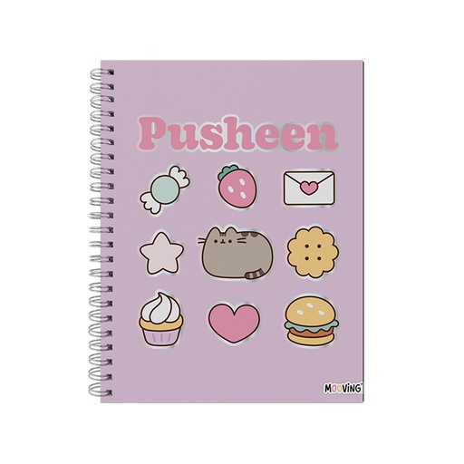 [1206207] CUADERNO MOOVING A4 T/D 96H PUSHEEN