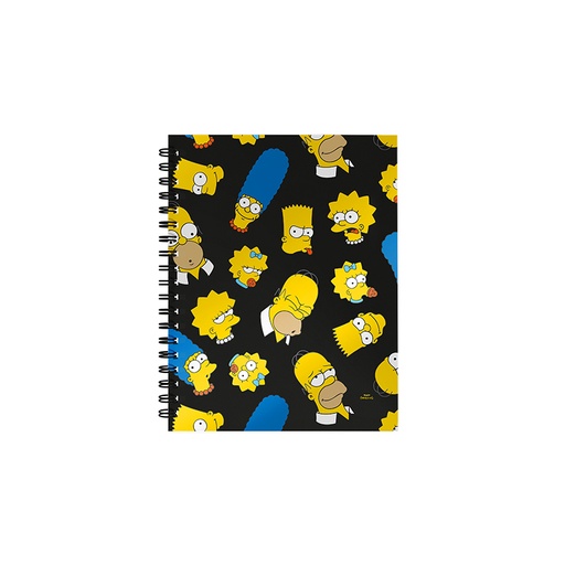 [1205196] CUADERNO MOOVING TAPA DURA CON ESPIRAL 16X21 80H SIMPSONS