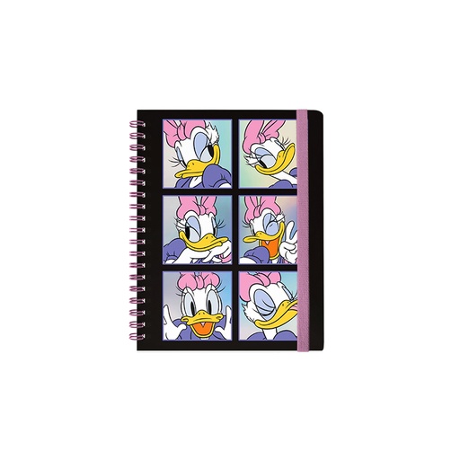 [1245159] LIBRETA MOOVING A5 CON ELASTICO RAYADA DAISY