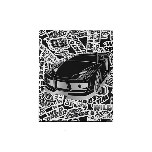 [1224140] CUADERNO MOOVING TAPA DURA 19.5X24 48 HOJAS RAPIDO Y FURIOSO