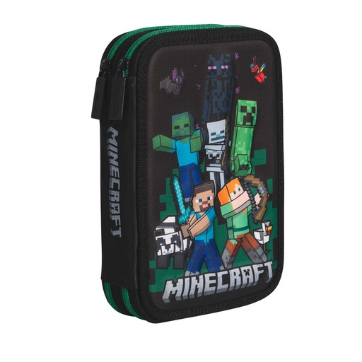 [1521248] CARTUCHERA MOOVING TEXTIL 2 PISOS MINECRAFT