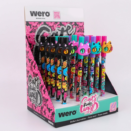 [WE4241] BOLIGRAFO WERO BORRABLE X1 CATS