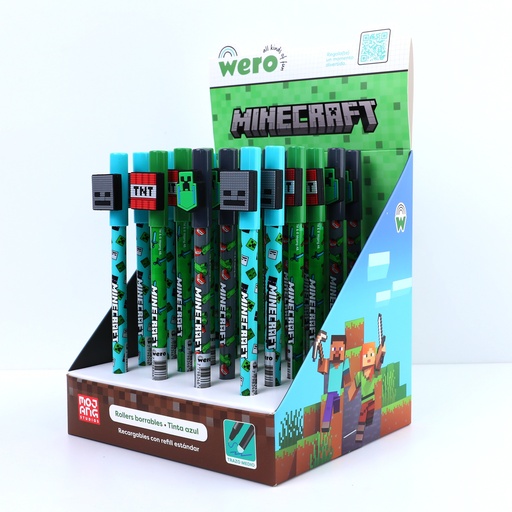 [WE4010] BOLIGRAFO WERO BORRABLE MINECRAFT X1