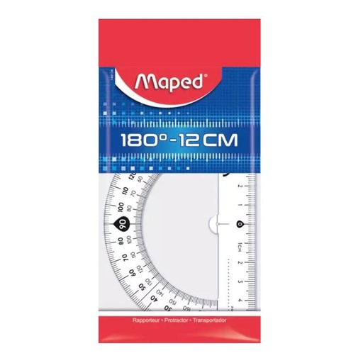 [146134ZM] TRANSPORTADOR MAPED 180° 12CM