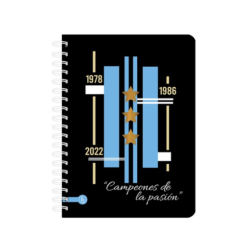 [1089] CUADERNO RY A5 15X21 ANILLADO SEMIRIGIDO 80 HOJAS ARGENTINA 1089
