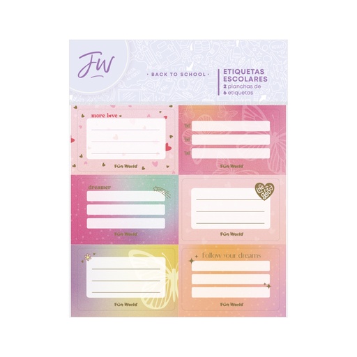[201165] ETIQUETAS FW COLORFUL DREAMER 2 PLANCHAS X6