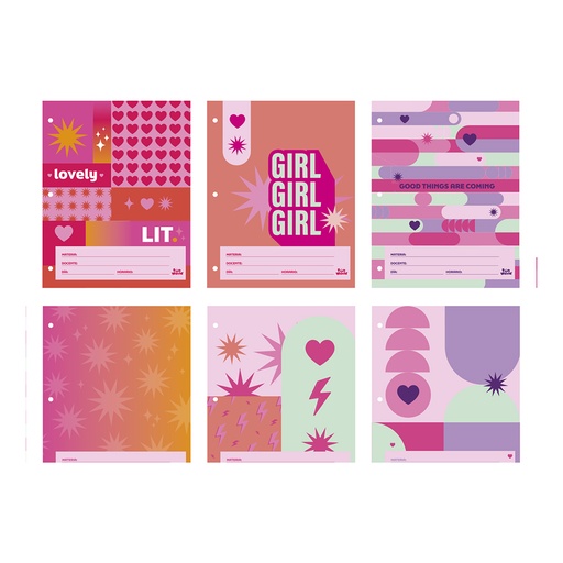 [201143] SEPARADOR ESCOLAR FW SIN LENGUETA X6 COLORBLOCK