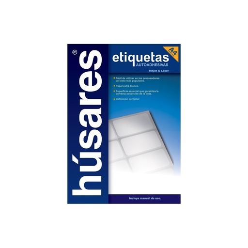 [H34101] ETIQUETAS HUSARES 21X29.7CM A4 X100 H34101
