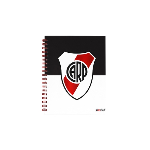 [1205125] CUADERNO MOOVING 16X21 TAPA DURA CON ESPIRAL 80H RIVER PLATE