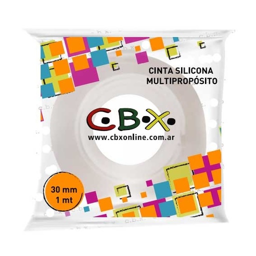 [30X1] CINTA CBX SILICONA ADHESIVA MULTIPROPOSITO 30MMX1MTS