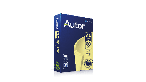 [100731] RESMA AUTOR A4 80G 250 HOJAS AMARILLO
