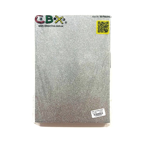 [MP-2] GOMA EVA CBX GLITTER AUTOADHESIVA A4 X10 PLATA