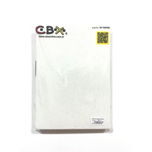 [M-1] GOMA EVA CBX GLITTER A4 AUTOADHESIVA X10 BLANCO M-1