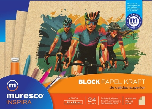 [ODK026038] BLOCK MURESCO CARTULINA ENTRETENIDA 24 HOJAS MADERA