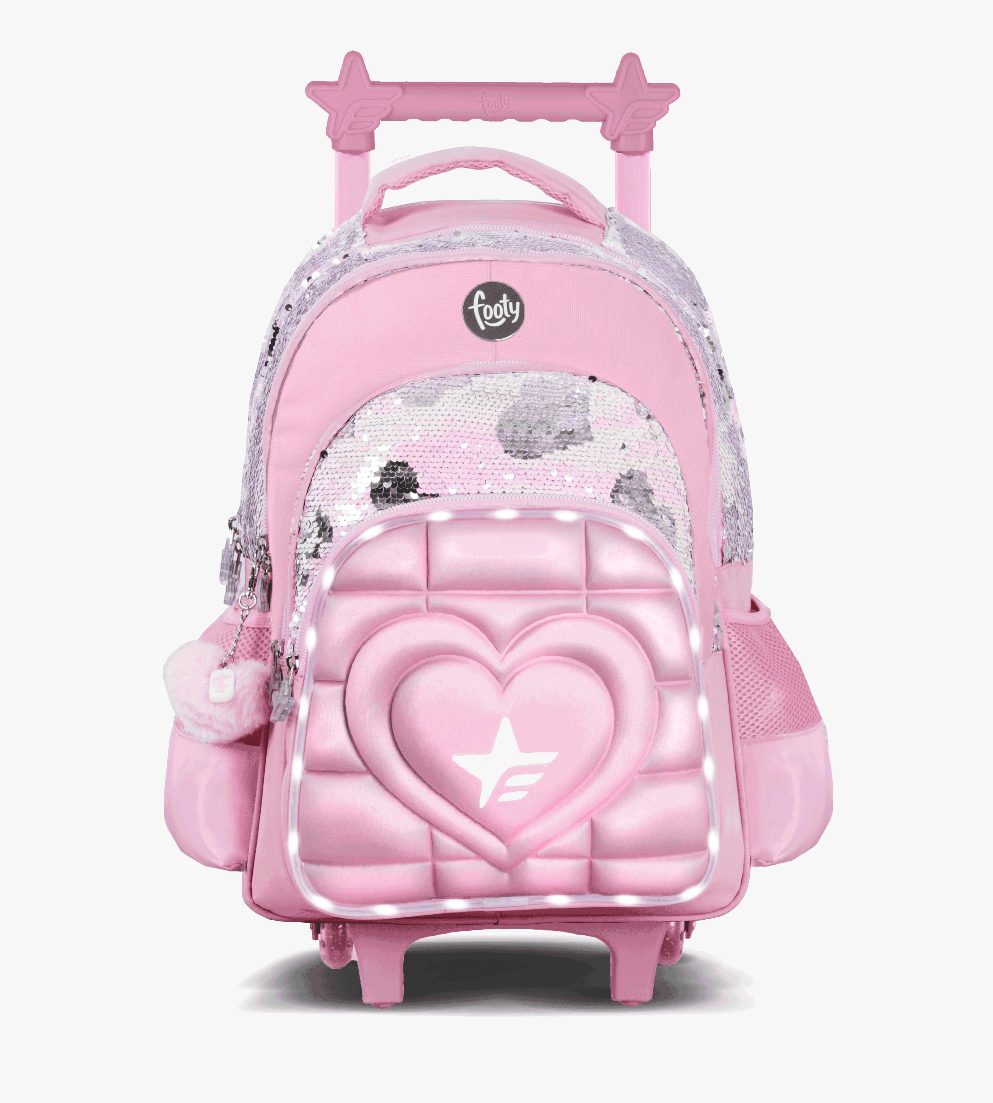 [F6321] MOCHILA FOOTY CON CARRO 18'' SUPER HEARTH CON LUZ LED