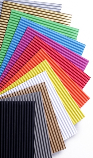 [31603022] MICROCORRUGADO CHICO 22x34 X 10 UNIDADES COLORES SURTIDOS