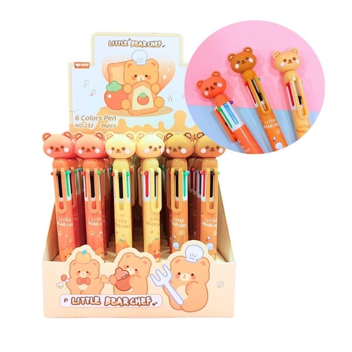 [26808] BOLIGRAFO CSA X6 COLORES OSITOS