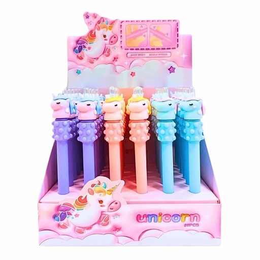 [26826] BOLIGRAFO X6 MASAJEADOR UNICORNIO