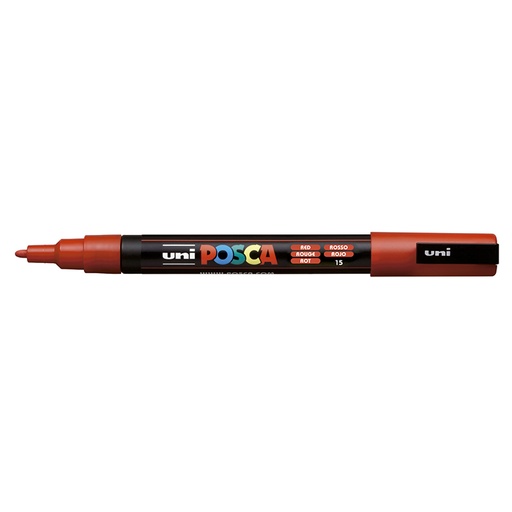 [MUNPC3M] MARCADOR UNI POSCA PC-3M ROJO