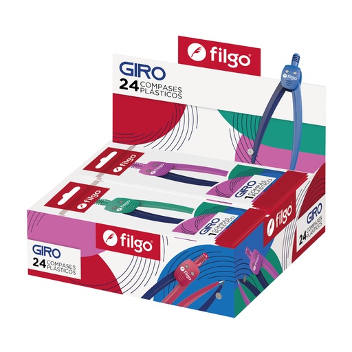 [COMGIRO-C24] COMPAS PLASTICO FILGO GIRO X1