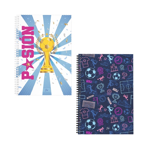 [999677] CUADERNO FW A4 SEMIRIGIDO 80 HOJAS PASION
