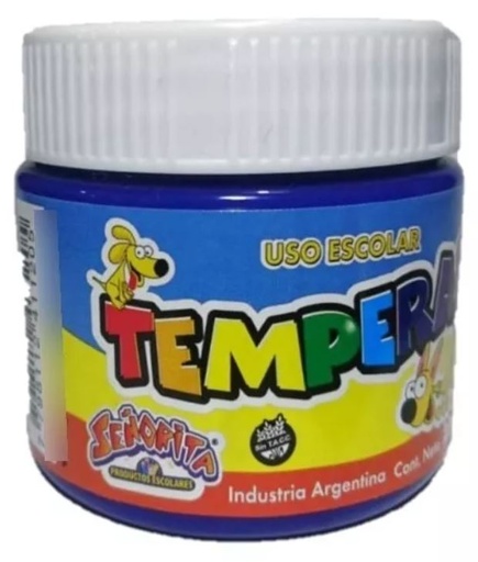 [10302-25] TEMPERA SEÑORITA POTE 250G AZUL MEDIO