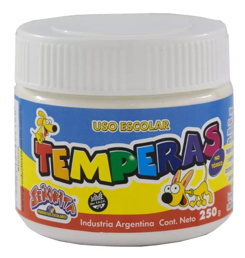 [10302-8] TEMPERA SEÑORITA POTE 250G BLANCO