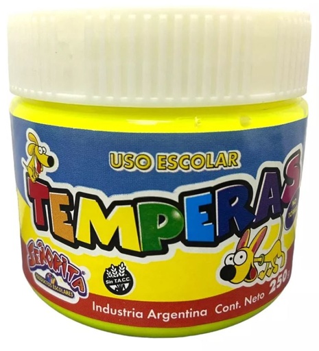 [10302-30] TEMPERA SEÑORITA POTE 250G AMARILLO MEDIO