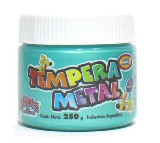 [10310-38] TEMPERA SEÑORITA METALIZADO POTE 250G VERDE METAL