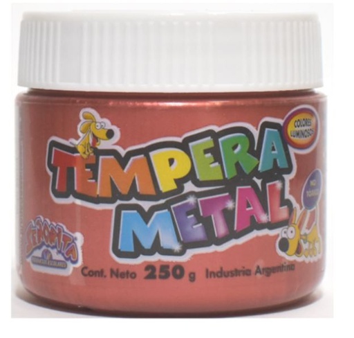 [10310-40] TEMPERA SEÑORITA METALIZADO POTE 250G ROJO METAL