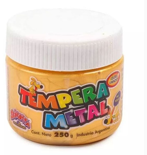 [10310-41] TEMPERA SEÑORITA METALIZADO POTE 250G DORADO