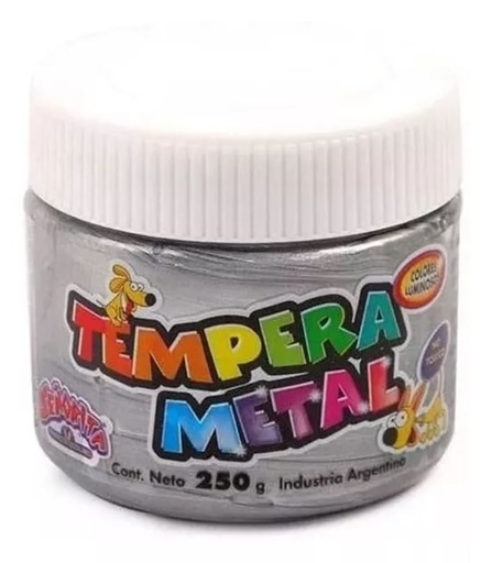 [10310-42] TEMPERA SEÑORITA METALIZADO POTE 250G PLATA
